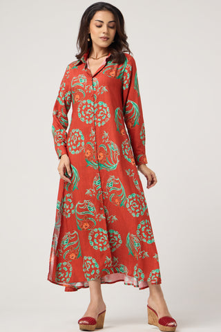 Saffron Linen Pocket Midi