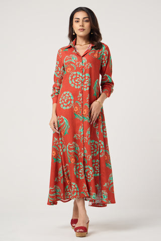 Saffron Linen Pocket Midi