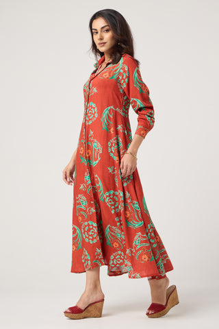 Saffron Linen Pocket Midi