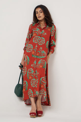 Saffron Linen Pocket Midi