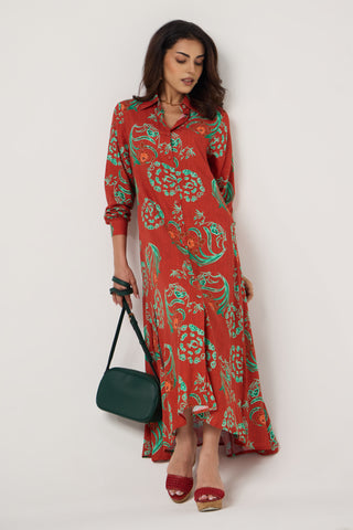 Saffron Linen Pocket Midi