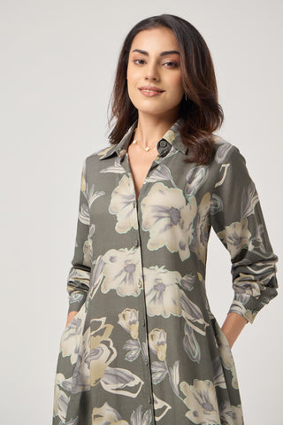 Sage Linen Pocket Midi