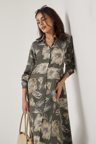 Sage Linen Pocket Midi